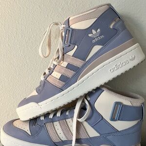 Adidas Lavender and Beige High-Tops